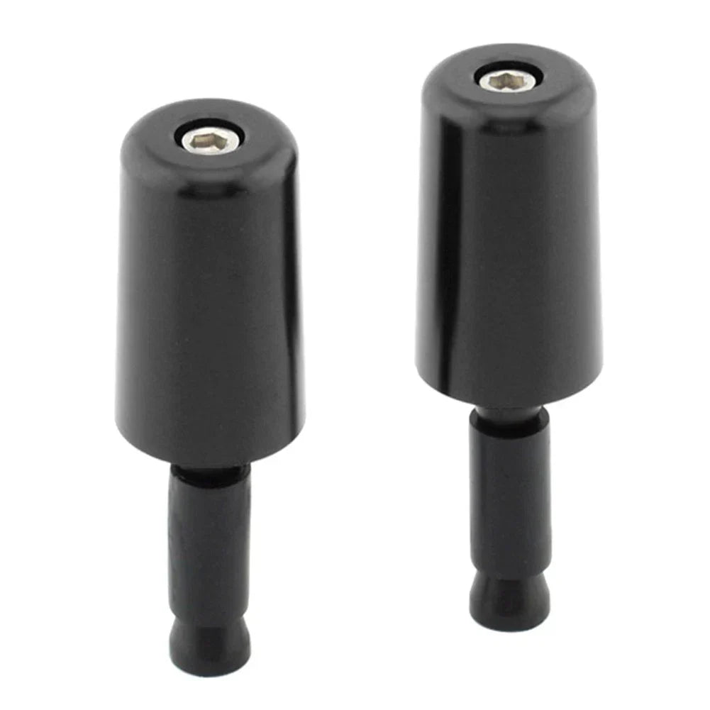 Black Handlebar Hand Grips & End Caps for Universal Motorcycle