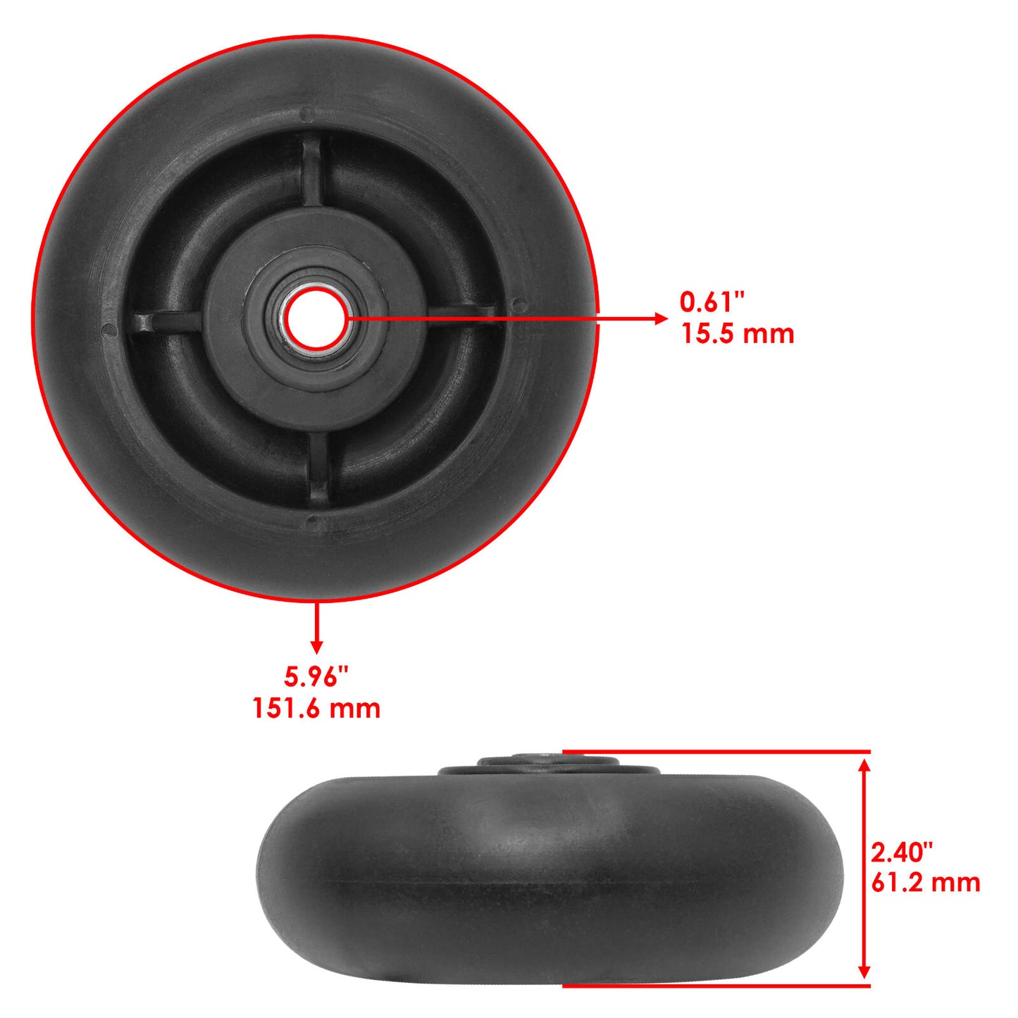 Deck Gauge Wheel for John Deere Mower Front or Rear (2005–2015)
