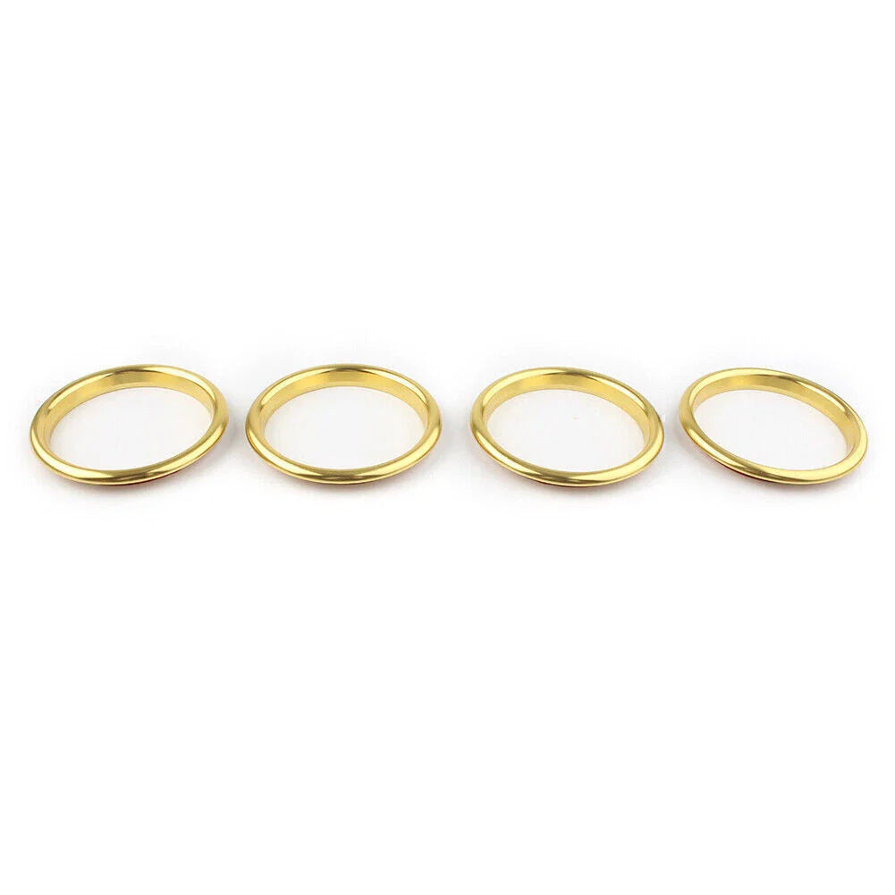 4 x Air Vent Outlet Ring Covers for Audi A3 2012-2019 Stainless Steel Yellow