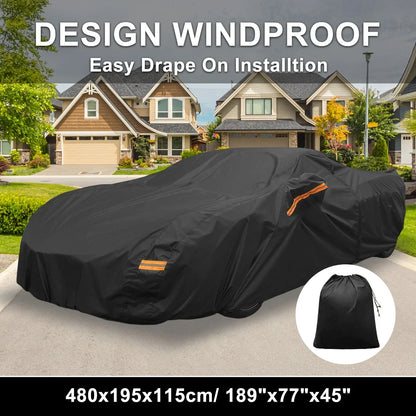 Waterproof Car Cover w/Driver Door Zipper for Chevrolet Corvette