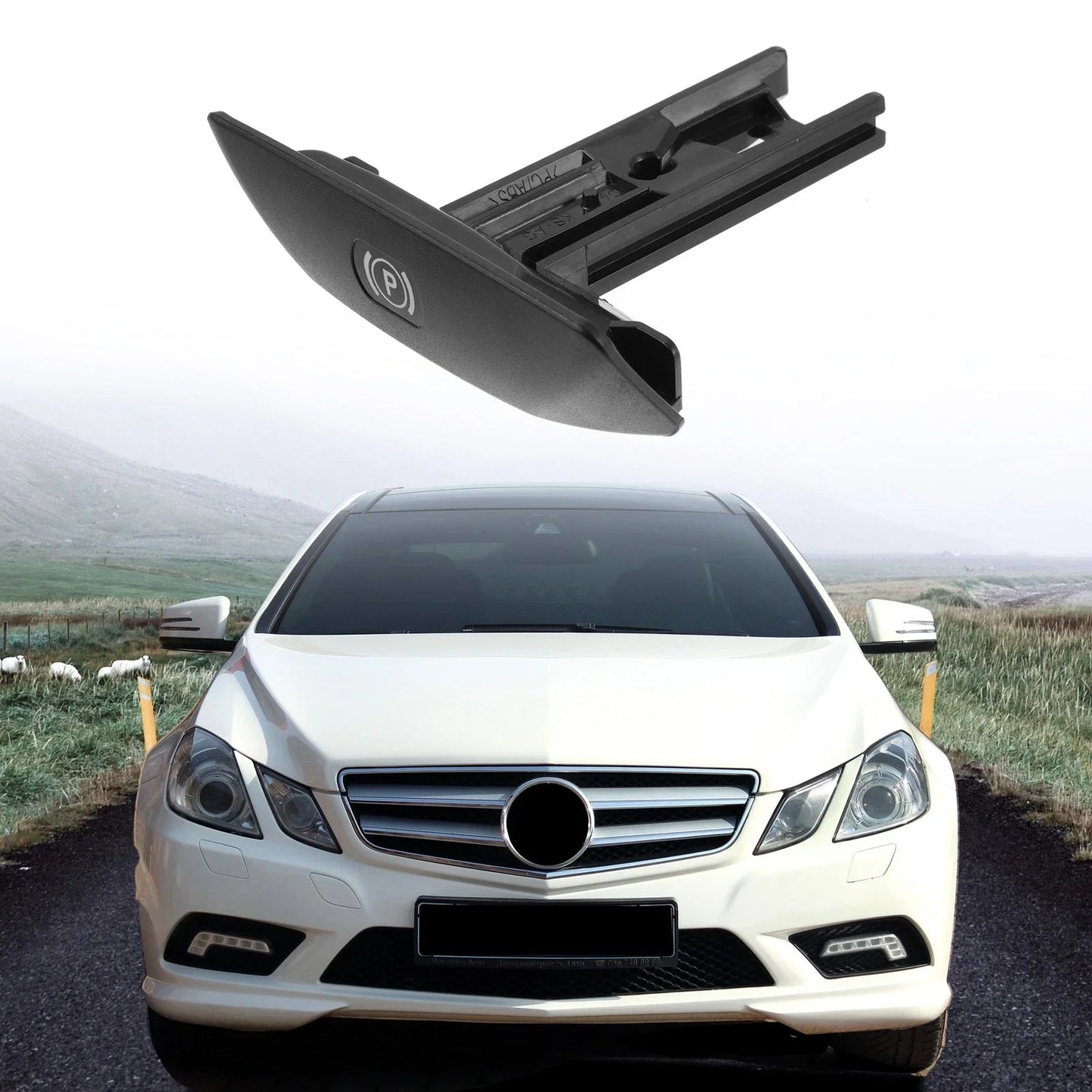 Inner Parking Brake Handle for Mercedes-Benz C250 (2012-2015) Durable Plastic