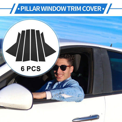 6 Pcs Door Pillar Window Trim for Hyundai Tucson IX35 (2010-2015) Black