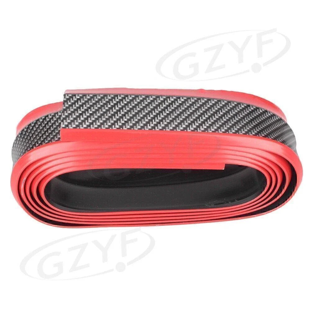 Carbon Fiber Front & Rear Lip Splitter Body Spoiler w/ Adhesive for Car