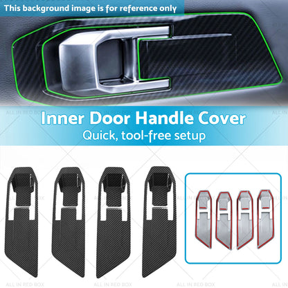 Carbon Fiber Inner Door Handle Cover for Mitsubishi Triton L200 (2023-2025)