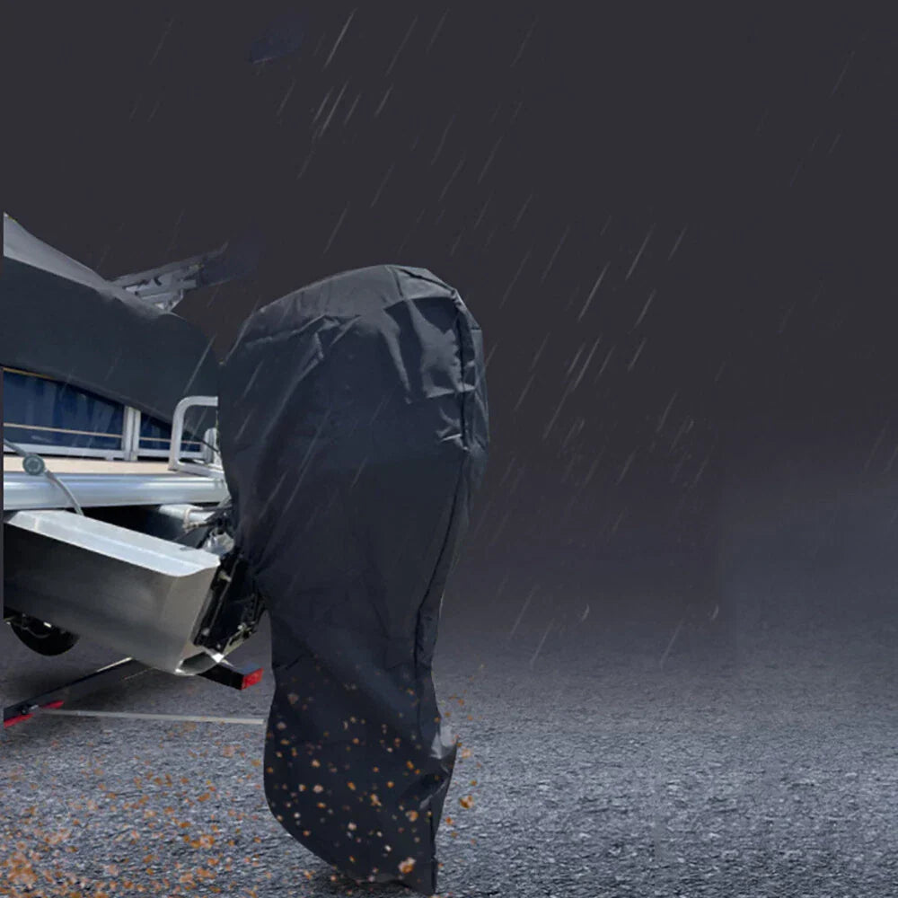 Black Full Cover Waterproof Outboard Motor Engine Protector for 60HP-100HP