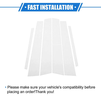 6 x Pillar Post Trim Covers for Honda Accord Sedan (2008-2012) Black