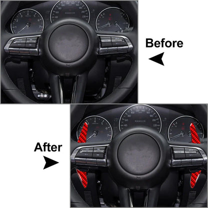 Red Steering Wheel Shift Paddle for Mazda 3, Axela, CX-30, MX-30 (2020-2023)