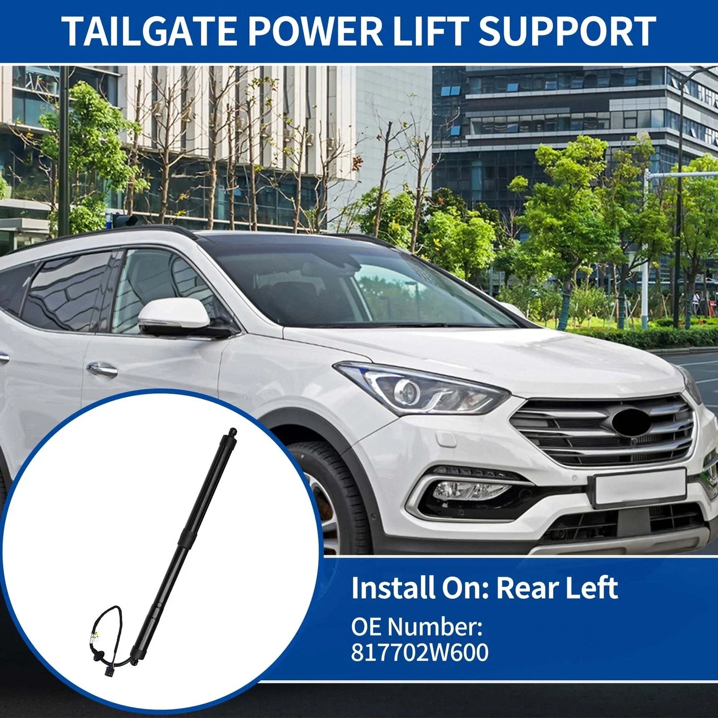 Rear LH Tailgate Power Lift Support for Hyundai Santa Fe (2015-2018)