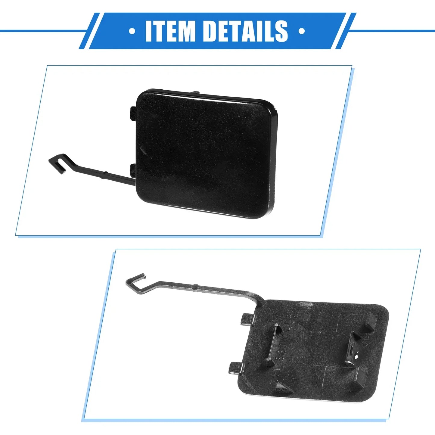 Tow Hook Cover for Mercedes-Benz W211 2002-2008 Plastic Black Rear Right