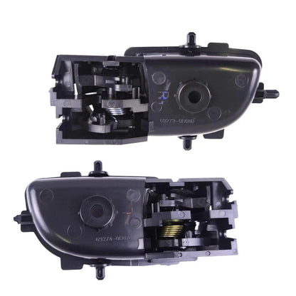 Interior Door Handle Black Pair L+R Fits Toyota Vios Yaris 4D Sedan 2007-12 D06