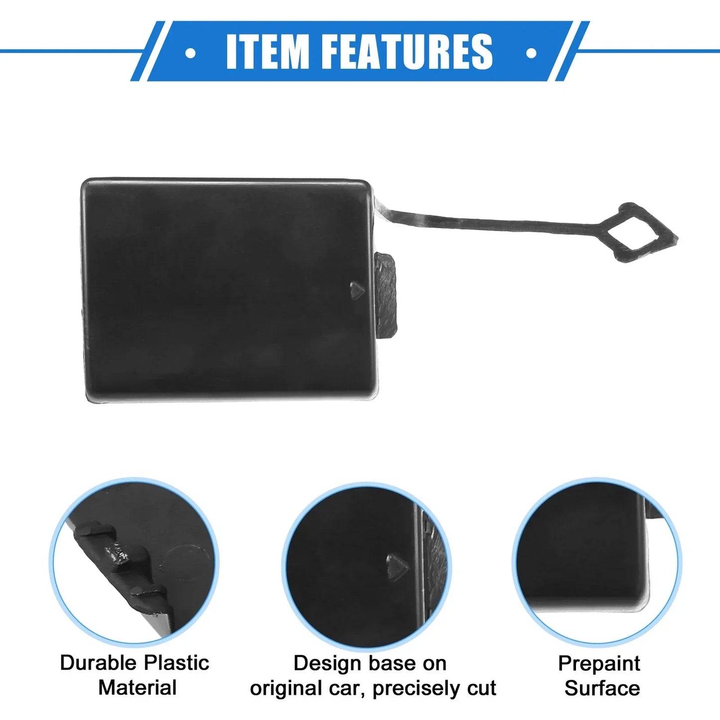 Front Bumper Tow Hook Eye Hole Cover for Mercedes-Benz E 500 (2003-2009)