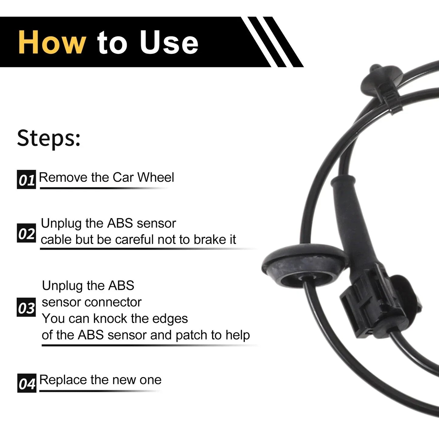 ABS Wheel Speed Sensor for Honda Jazz Front Right (2002-2008)