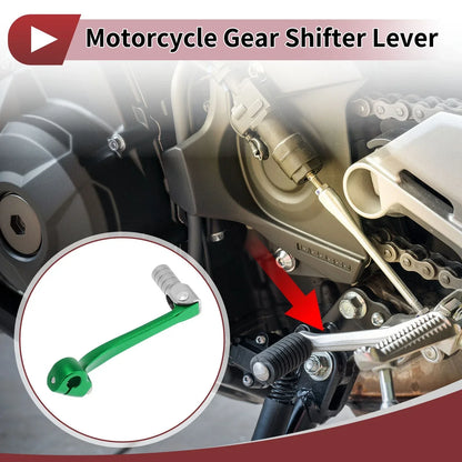 Folding Motorcycle Gear Shifter Lever for Honda CRF110F (2013-2018) Green Silver
