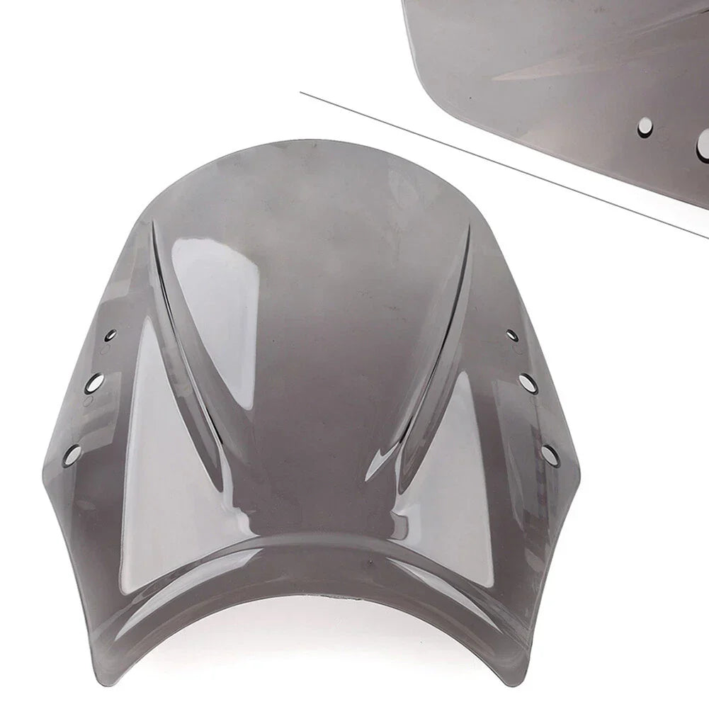 Universal Motorcycle Windshield Deflector Screen - Grey