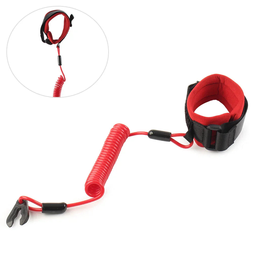 Emergency Stop Switch Lanyard Cord for Yamaha Jet Ski - Red