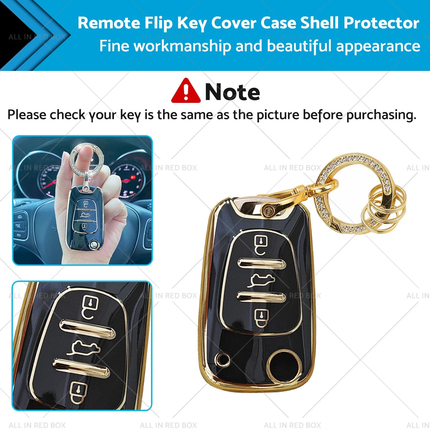 Remote Flip Key Cover Case for Hyundai i30 ix35 (2010-2017)