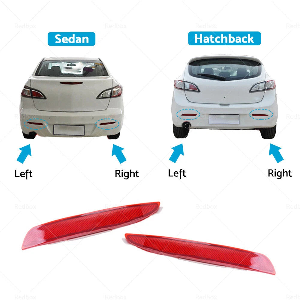 Rear Bumper Light Reflectors for Mazda 3 BL (2009-2013)