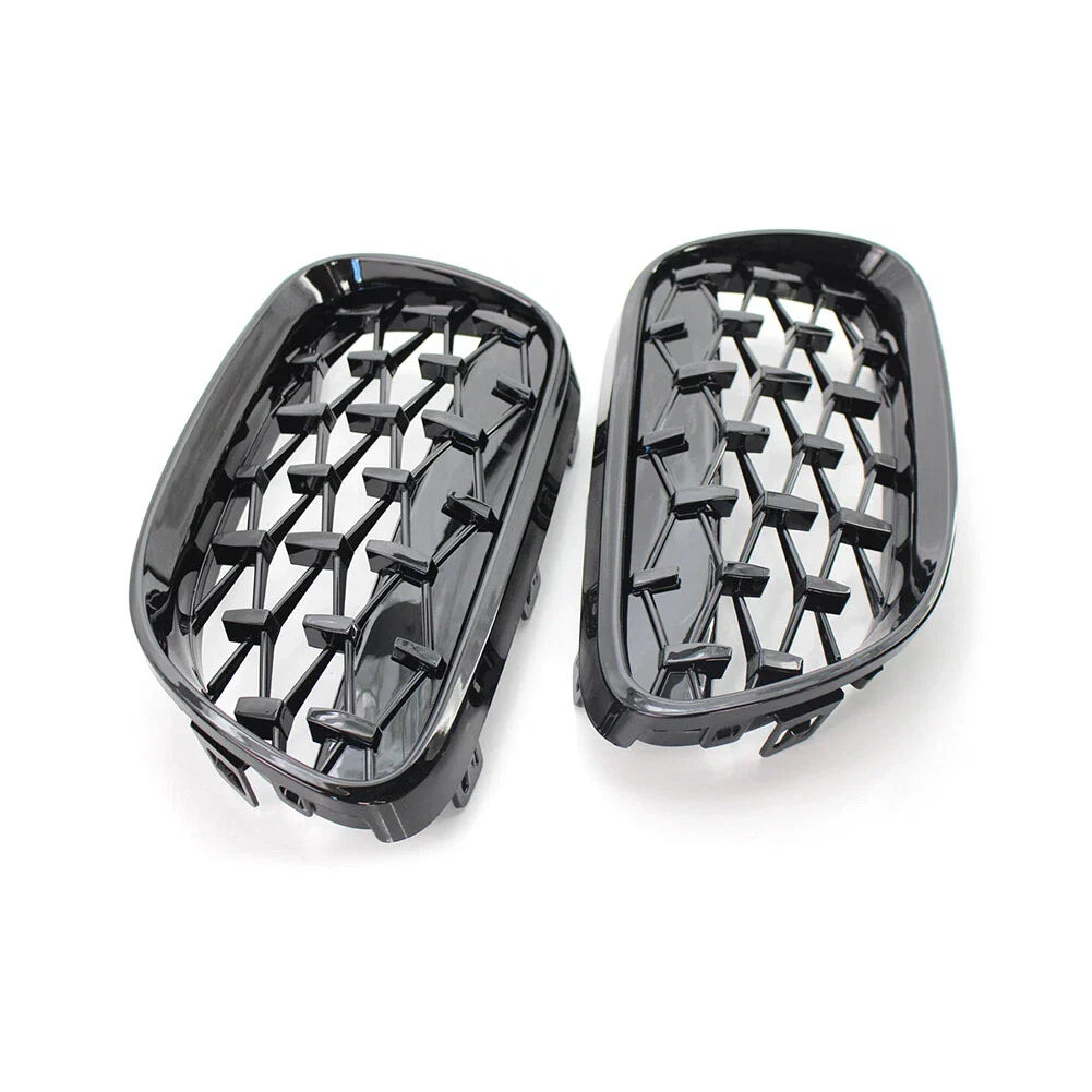 Glossy Black Front Kidney Grille Diamond Grille for BMW 3 Series (2010-2013)