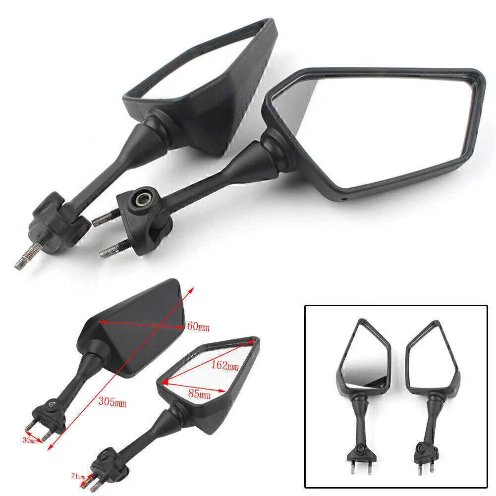 Black Rearview Side Mirrors for KAWASAKI NINJA 250R EX250 (2008-2013)