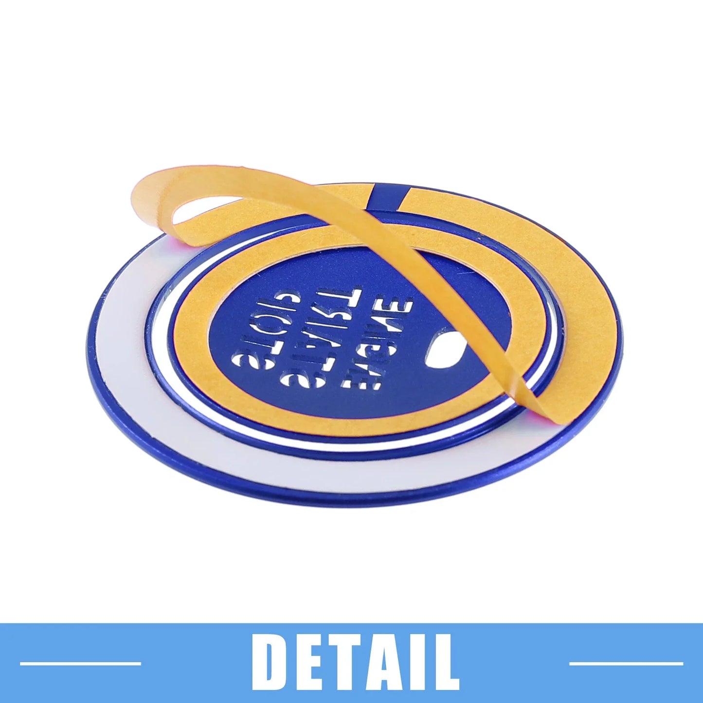 Engine Ignition Button Decal for Hyundai Sonata (2011-2014) - Aluminum Blue