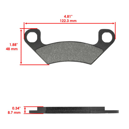 Brake Disc Rotors Front and Rear with Pads Kit for John Deere Gator (2011–2024)