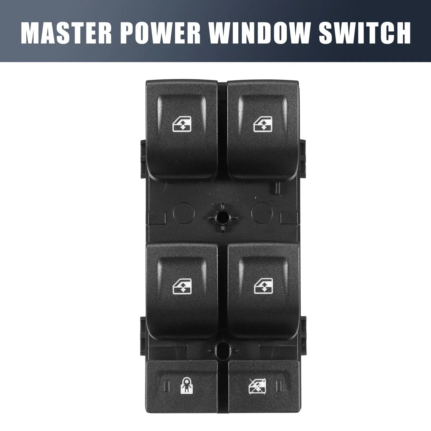 Front Left Door Window Switch for Chevrolet (23427098) - Black Plastic Metal