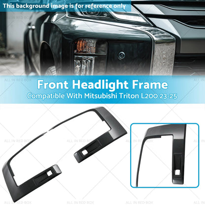 Front Headlight Eyebrow Cover Trim for Mitsubishi Triton L200 (2023-2025)