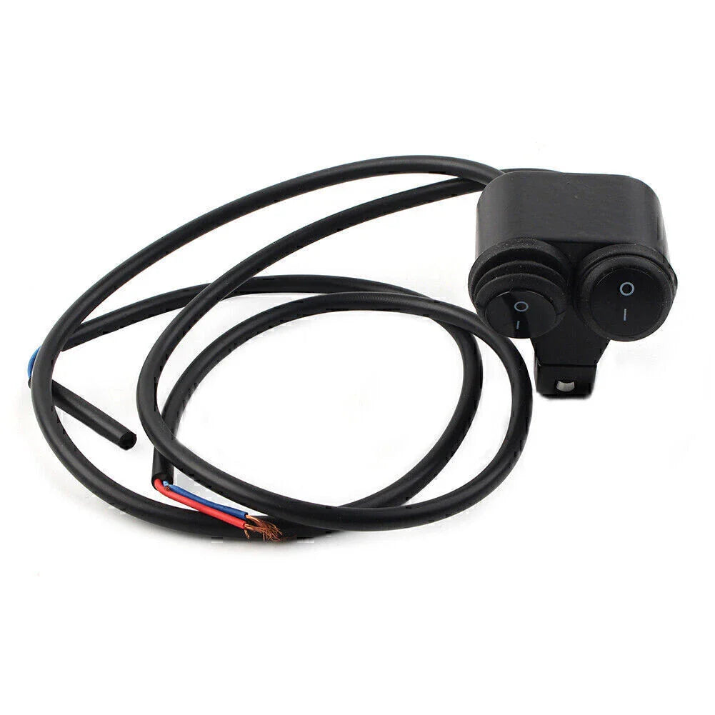 12V 7/8" Motorcycle Handlebar Fog Spot Light w/ Dual On Off Switch