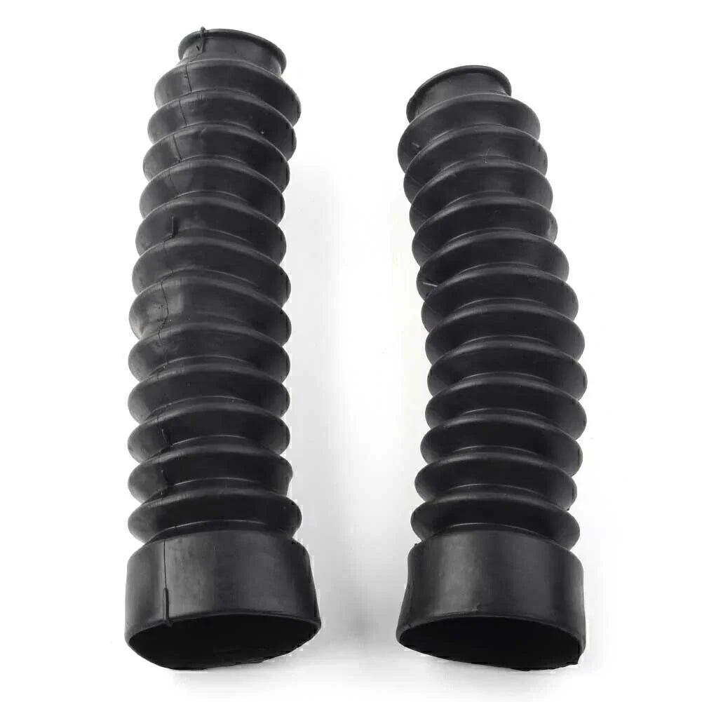 Rubber Front Fork Dust Cover Boots for Motorcycle Universal Black
