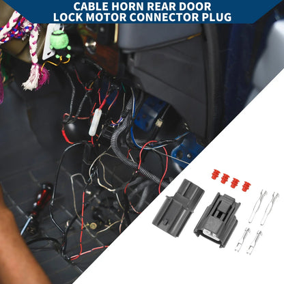 2 x Pin Cable Horn Rear Door Lock Motor Connector Plug for Honda
