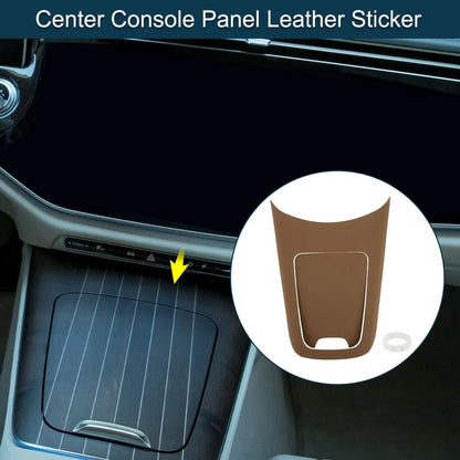 Center Console Panel Sticker for Mercedes-Benz E-Class (2024) Brown 1 Set