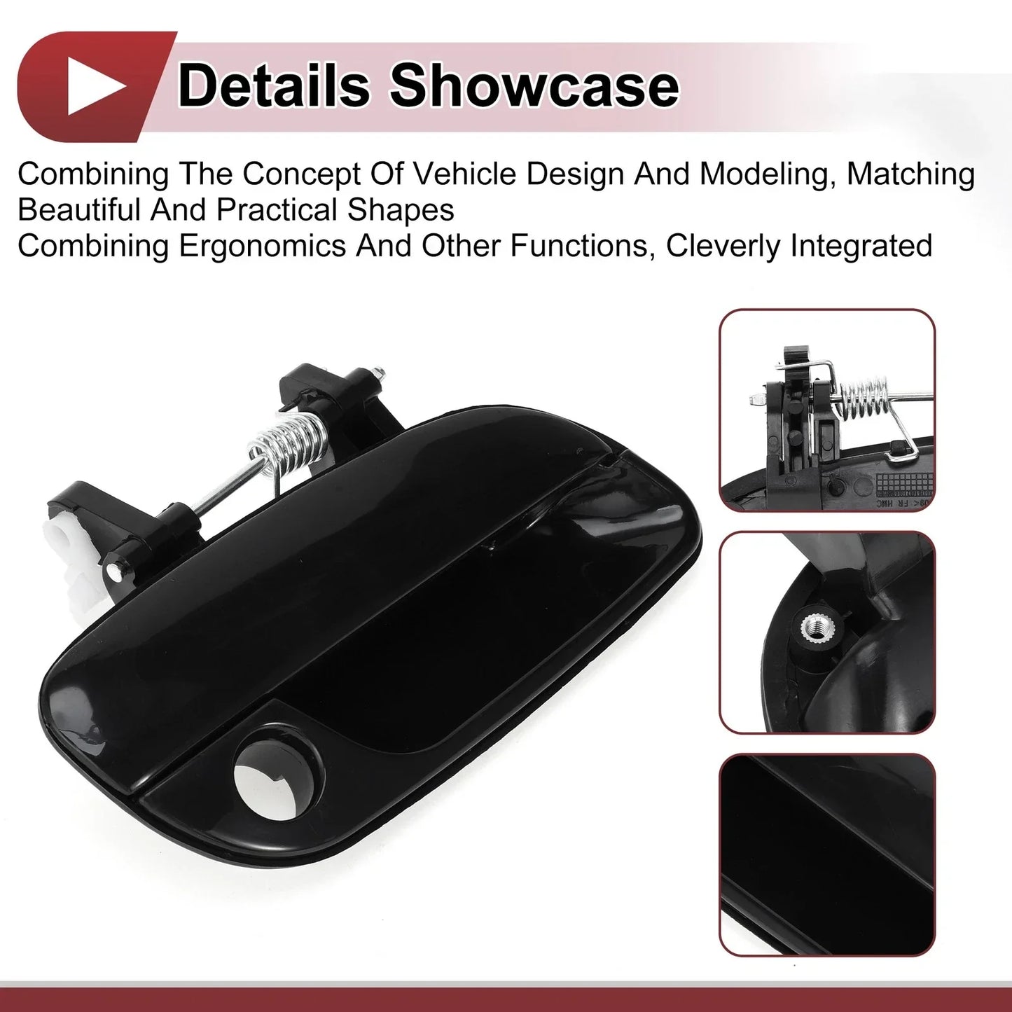 Exterior Door Handle for Hyundai Elantra Front Right Black (2011-2016)