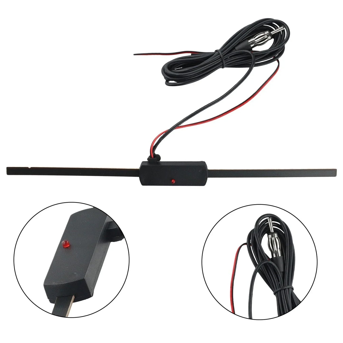 Inline Car Stereo FM/AM Antenna Signal Booster Amplifier
