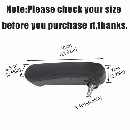 Black Front Left Inboard Seat Armrest for Fiat 500 (2016-2019)