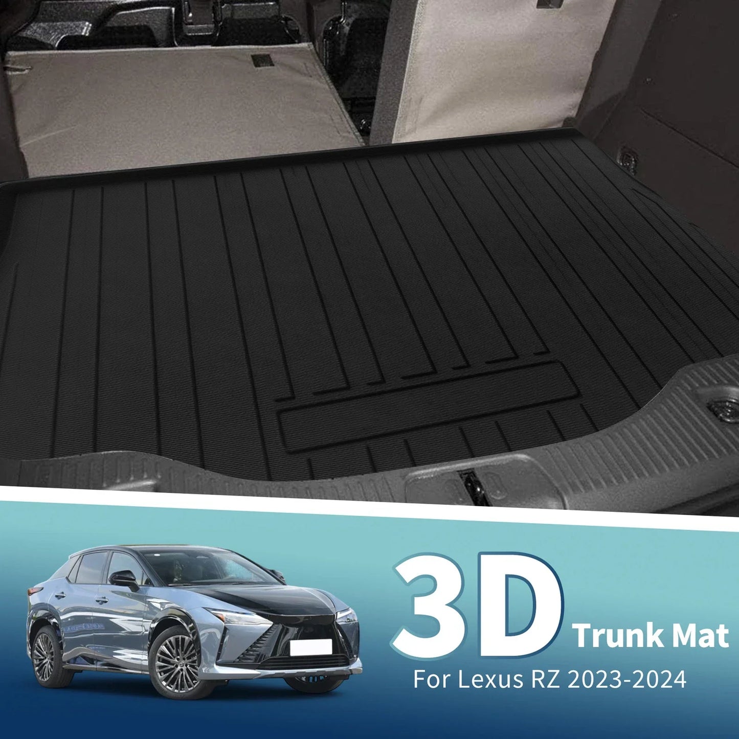 Cargo Liner Rear Trunk Mat for Lexus RZ RZ300e RZ450e (2023-2024) TPE 1 x Pc
