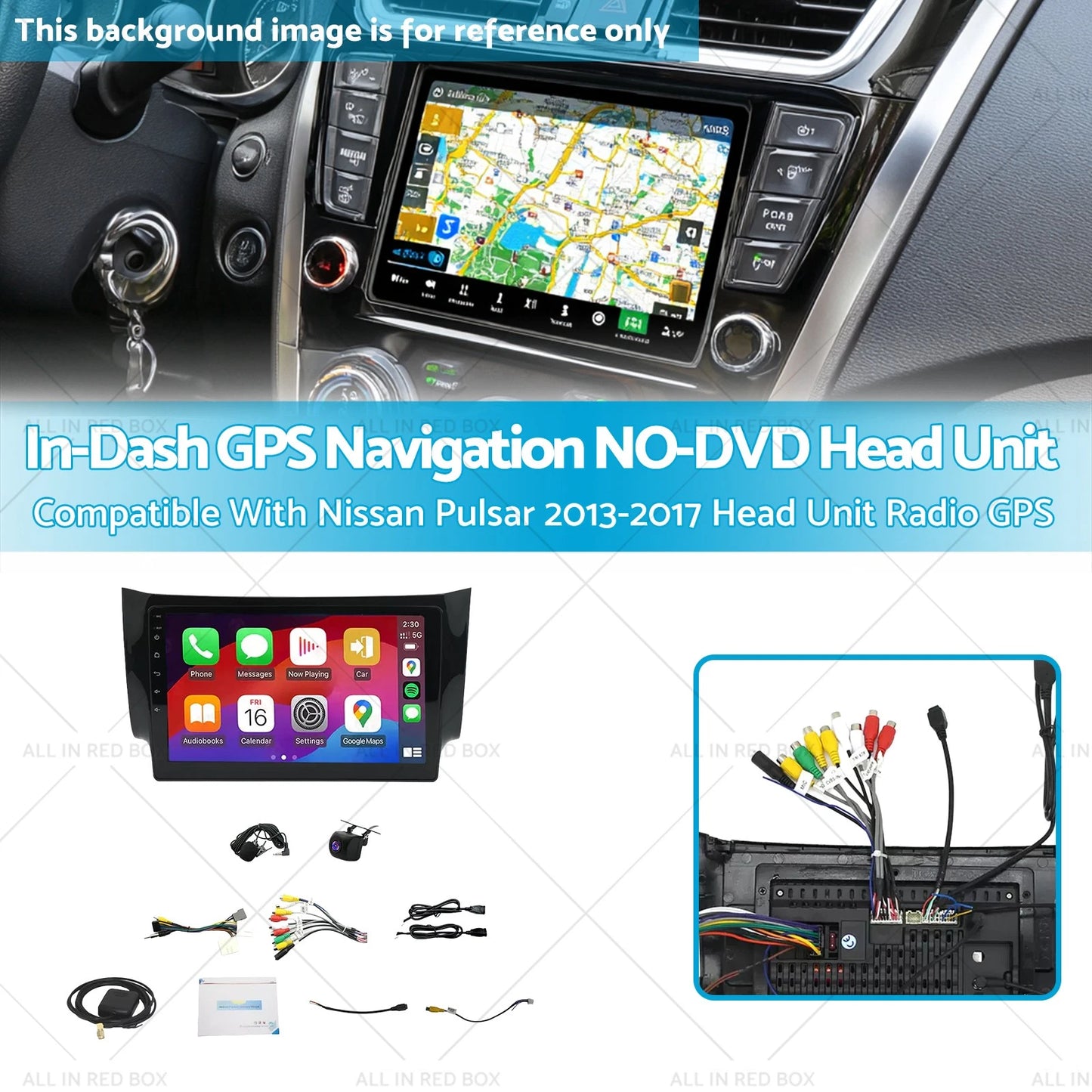 10" Wireless CarPlay Android GPS Radio for Nissan Pulsar (2013-2017)