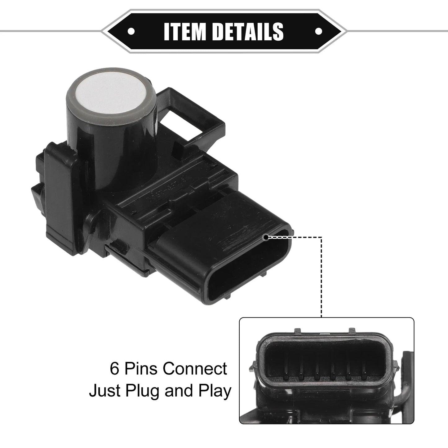 Parking Assist Sensor for Toyota - Durable ABS Plastic Black Rear