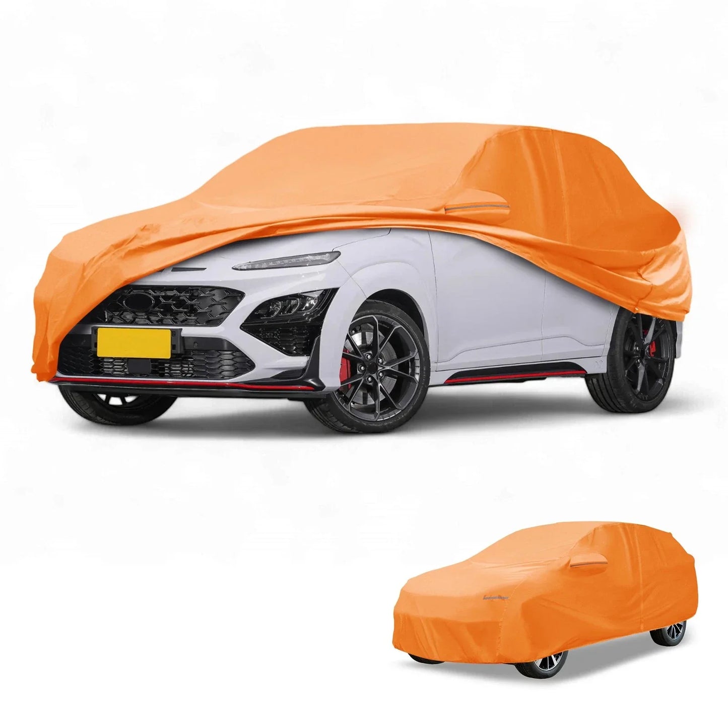 Waterproof All Weather Car Cover for Hyundai Kona (2018-2023) - Orange 210D-PU