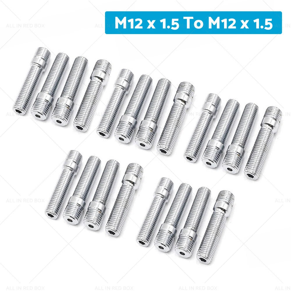 20 x 58mm M1 1.5 Wheel Stud Conversion Bolts for German Cars