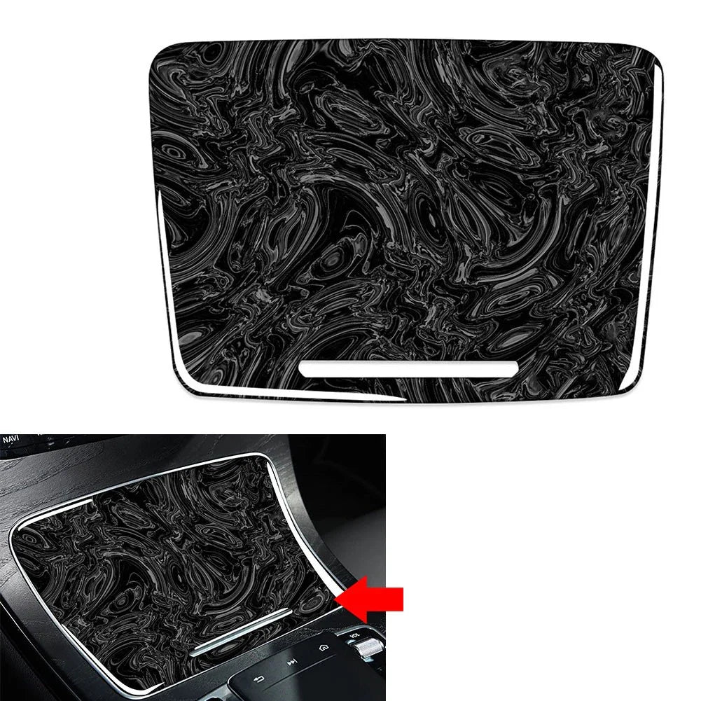 Marbling Water Cup Holder Panel Cover for Mercedes-Benz C Class (2015-2021)