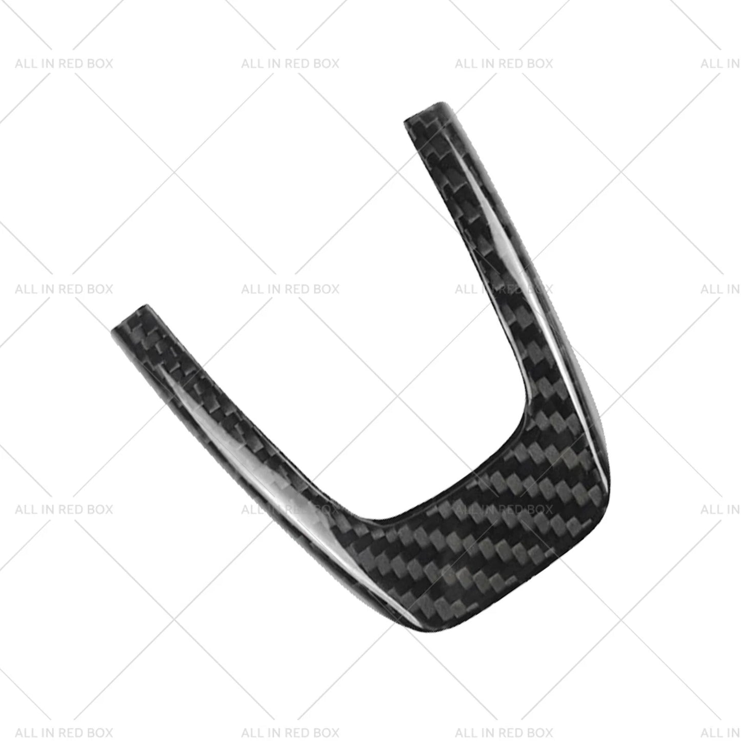 Black Carbon Fiber Steering Wheel Cover for Fiat 500 Abarth 09-19