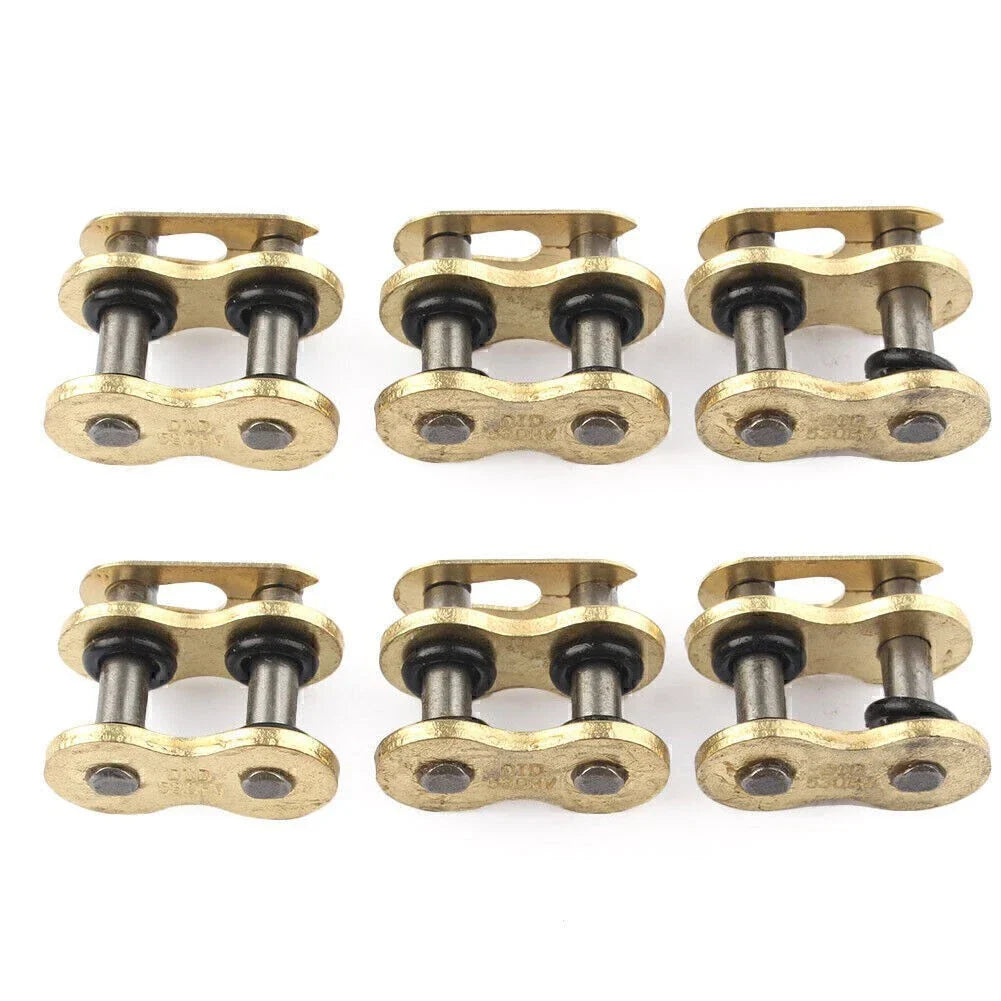 6PCS Master Chain Connector Link w/ O-rings for Motorcycle Dirt Pit Bike