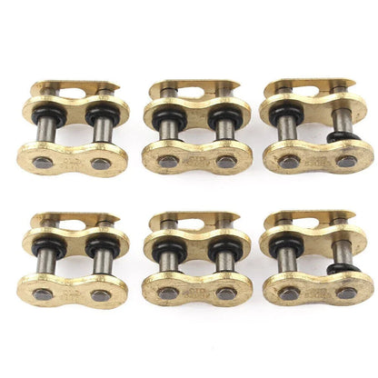 6PCS Master Chain Connector Link w/ O-rings for Motorcycle Dirt Pit Bike