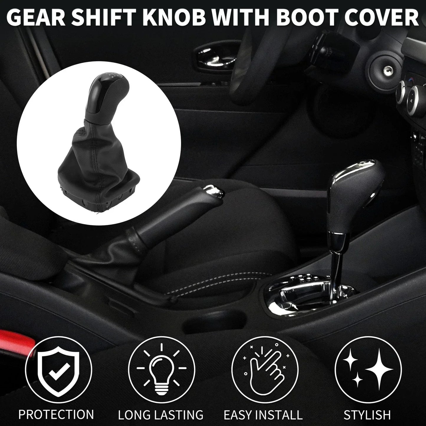 6 Speed Manual Gear Shift Knob & Cover for Mercedes-Benz A-Class (1997-2004)