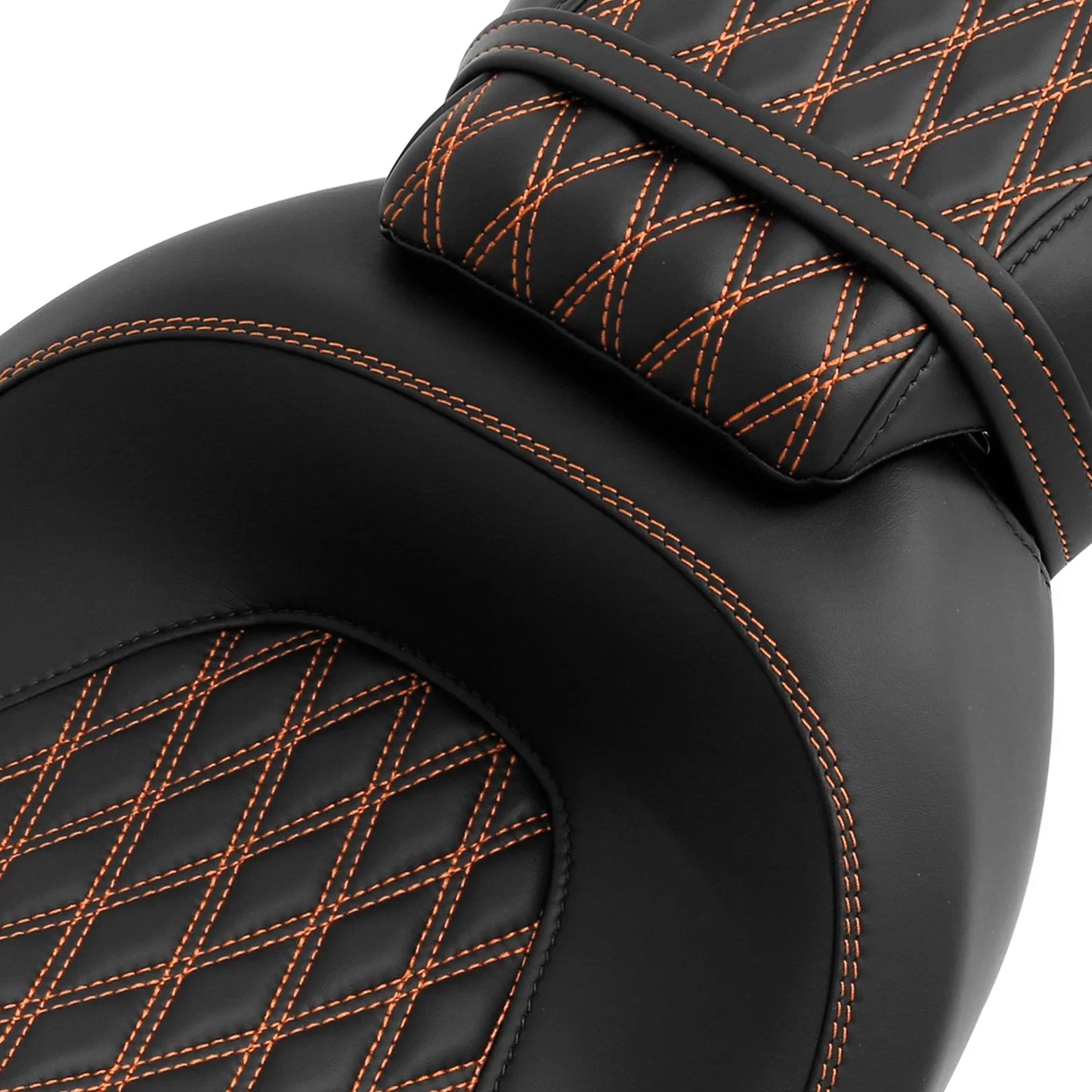 Pillion Seat for Harley Road Glide Orange Stitching (2009 - 2023)