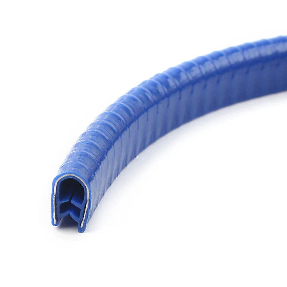 10ft Car Door Trim Edge Lock Guard Moulding Rubber Seal Strip Protector Blue