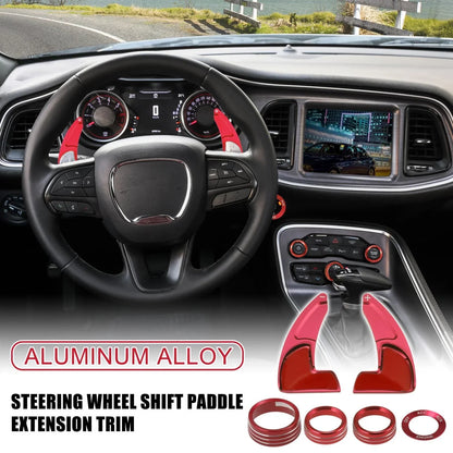 Steering Wheel Shift Paddle Extension Trim Set for Dodge Challenger (2015-2023)