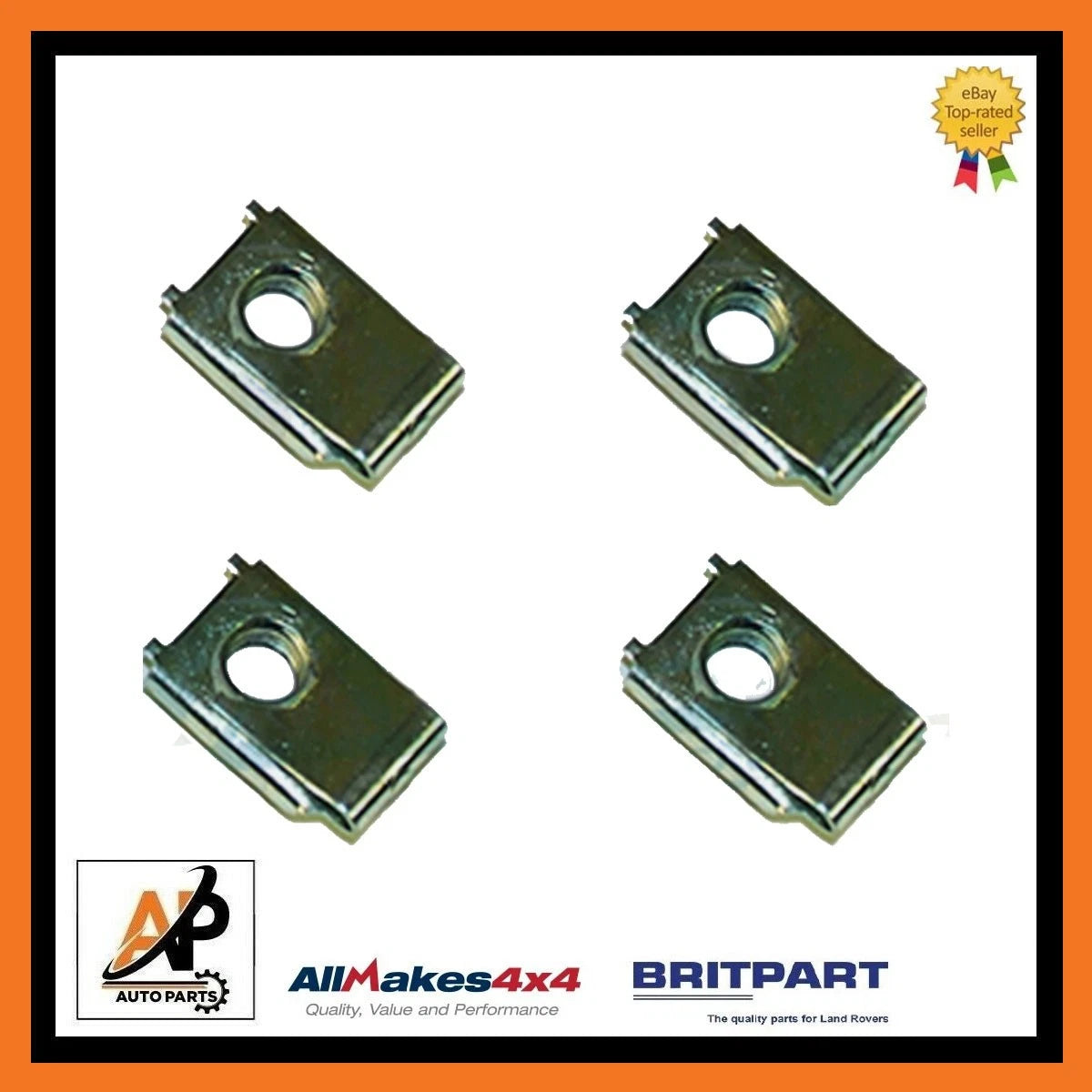 Bulk Head Door Hinge Captive Nut Set for Land Rover Series (x4) ()