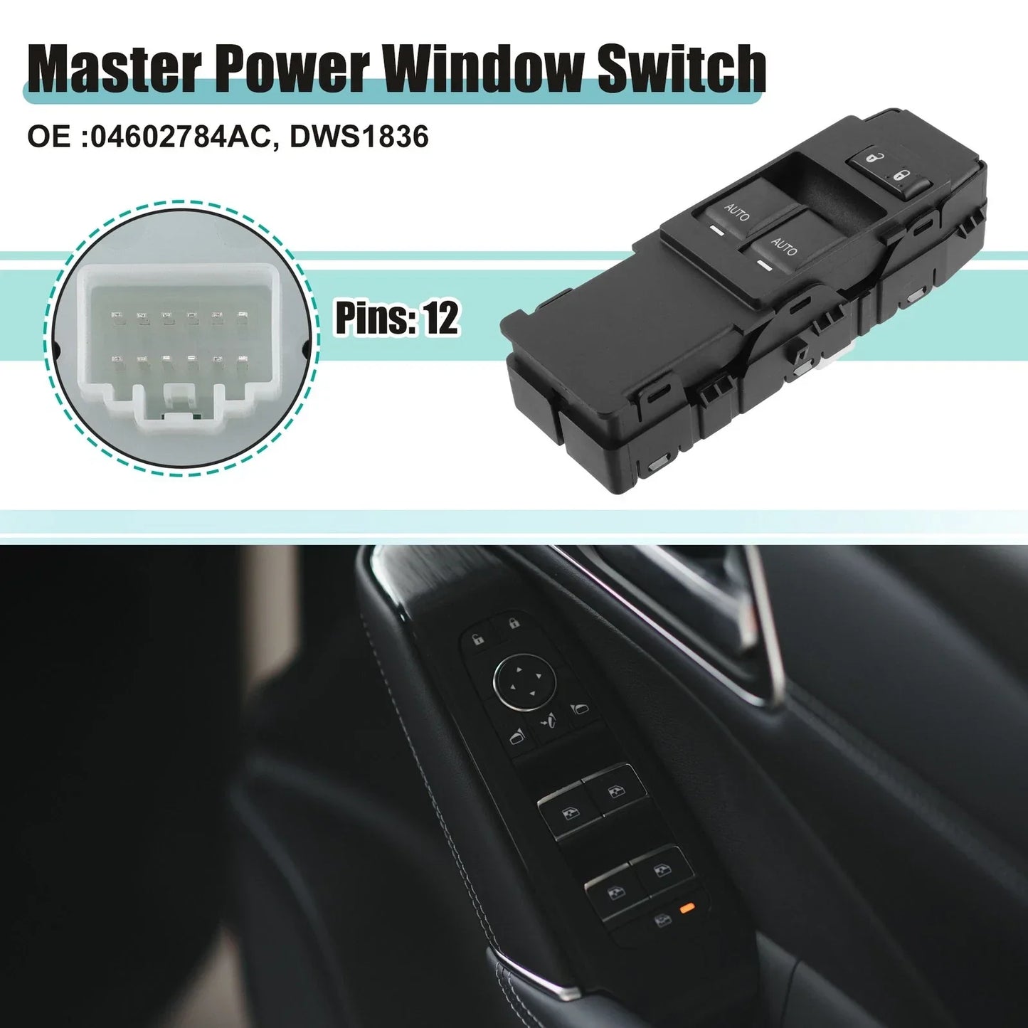 Driver Side Master Power Window Switch for Dodge Challenger (2011-2014)