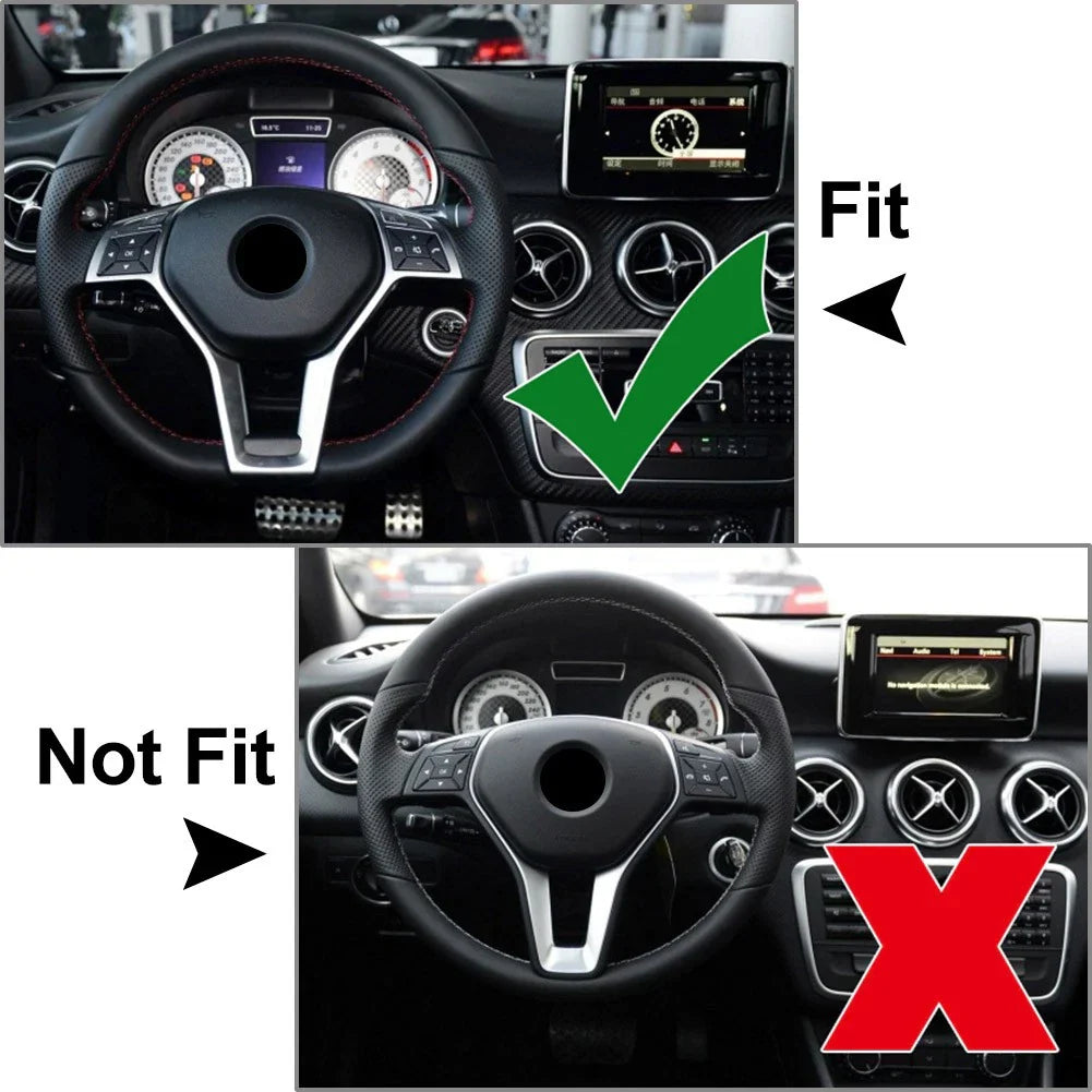 Steering Wheel Trim Cover for Mercedes Benz CLA SLK E C GLA-Class C117 Black